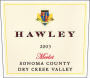 Hawley Estate Merlot 2003 Front Label