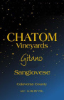 Chatom Gitano Sangiovese 2009 Front Label