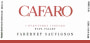 Cafaro Cellars Cabernet Sauvignon 2009 Front Label