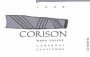 Corison Cabernet Sauvignon 1999  Front Label
