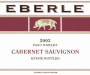Eberle Estate Cabernet Sauvignon 2003  Front Label