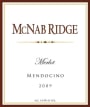 McNab Ridge Winery Merlot 2009 Front Label