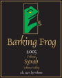Barking Frog Winery Syrah 2005 Front Label