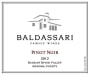 Baldassari Family Wines Pinot Noir 2012 Front Label
