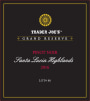 Trader Joe's Santa Lucia Highlands Grand Reserve Pinot Noir Lot #80 2016 Front Label