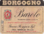 Borgogno Barolo 1990  Front Label