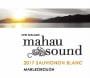 Mahau Sound Sauvignon Blanc 2017  Front Label