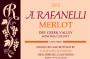 A. Rafanelli Merlot 2012 Front Label