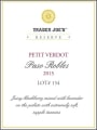 Trader Joe's Paso Robles Reserve Petite Verdot Lot #154 2015 Front Label