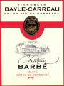 Vignobles Bayle-Carreau Chateau Barbe 2015 Front Label