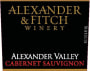 Alexander & Fitch Cabernet Sauvignon 2006  Front Label