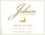 Johan Vineyards Gruner Veltliner 2012 Front Label