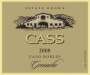 Cass Winery Grenache 2008 Front Label