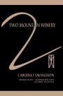 Two Mountain Winery Cabernet Sauvignon 2009 Front Label