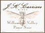 J.K. Carriere Willamette Valley Pinot Noir 2000  Front Label
