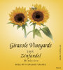 Girasole Vineyards Zinfandel 2005  Front Label