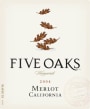 Five Oaks Vineyard Merlot 2004 Front Label