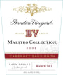 Beaulieu Vineyard Maestro Collection Ranch 1 Cabernet Sauvignon 2008 Front Label