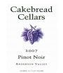 Cakebread Pinot Noir 2007 Front Label