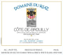 Duboeuf Cote de Brouilly Domaine du Riaz 2011  Front Label