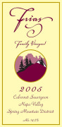 Frias Family Vineyard Spring Mountain District Cabernet Sauvignon 2005 Front Label