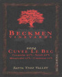 Beckmen Cuvee Le Bec 2004 Front Label