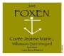 Foxen Cuvee Jeanne Marie 2014 Front Label