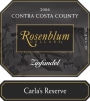 Rosenblum Cellars Carla's Reserve Zinfandel 2006 Front Label
