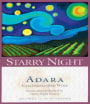 Starry Night Winery California Adara 2004 Front Label