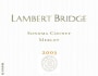 Lambert Bridge Merlot 2003 Front Label
