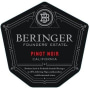 Beringer Founders Estate Pinot Noir 2016 Front Label