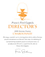 Francis Ford Coppola Director's Chardonnay 2008  Front Label