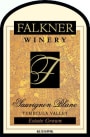 Falkner Winery Sauvignon Blanc 2013  Front Label