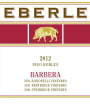 Eberle Barbera 2012 Front Label