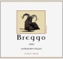 Breggo Cellars Anderson Valley Pinot Noir 2005 Front Label