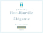 Chateau Haut-Blanville Elegante 2014  Front Label