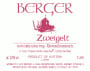 Berger Zweigelt 2015  Front Label