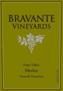 Bravante Vineyards Merlot 2010 Front Label