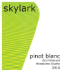 Skylark Orsi Vineyard Pinot Blanc 2016  Front Label