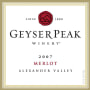 Geyser Peak Alexander Valley Merlot 2007 Front Label