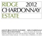Ridge Santa Cruz Mountains Estate Chardonnay 2012 Front Label
