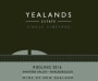 Yealands Single Vineyard Awatere Valley Riesling 2016  Front Label