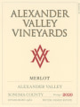 Alexander Valley Vineyards Merlot 2020  Front Label