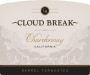Cloud Break Barrel Fermented Chardonnay 2017  Front Label