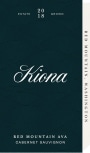 Kiona Cabernet Sauvignon 2018  Front Label