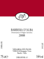 Virna Borgogno Barbera d'Alba 2008  Front Label