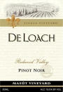 DeLoach Masut Vineyard Pinot Noir 2012  Front Label