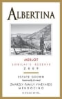 Albertina Wine Cellars Zmarzly Family Vineyards Lorilai's Reserve Merlot 2009  Front Label