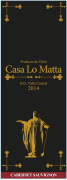 Casa Lo Matta Cabernet Sauvignon 2014  Front Label
