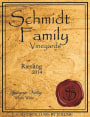 Schmidt Family Vineyards Riesling 2014  Front Label